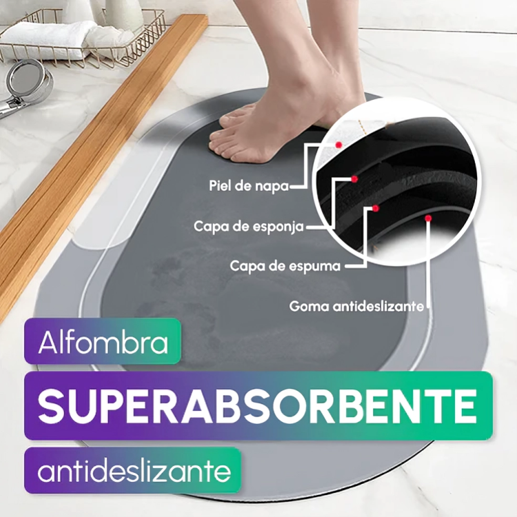 Súper Alfombra Antideslizante Ultra Absorbente